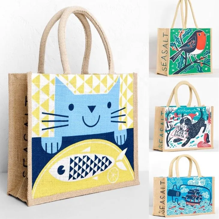 Burlap Tote Bag